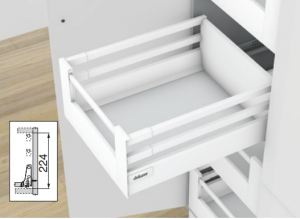 Внутренний TANDEMBOX antaro M - высота D, 2 релинга (350 мм) AI2D35