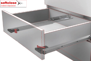 Направляющие Samet Smart Slide SoftClose (полное выдвижение, доводчик) L-550 мм